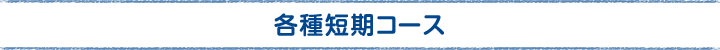 各種短期コース